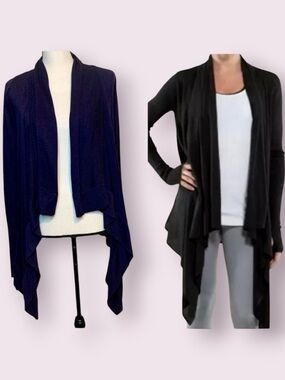 Lululemon Express Yourself Waterfall Cardigan Open Front Bamboo Cashmere Size 2